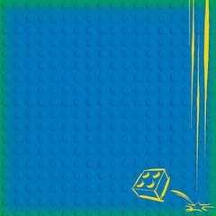 Lego classic blue embossed