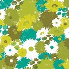 Girl green floral oil cloth glossy Girl green floral oil cloth glossy