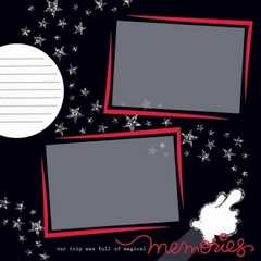 Memories glitter instant page