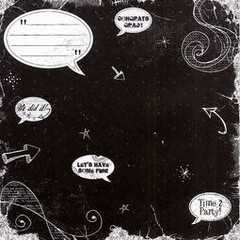 Hat's off: grad party 12x12 double sided paper