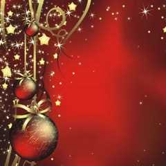 Christmas red bauble side Christmas red bauble side