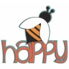 Bee happy die cut Bee happy die cut