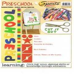 School scrapbook paper