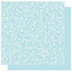 Pale blue glitter swirl