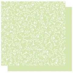 Pale green glitter swirl