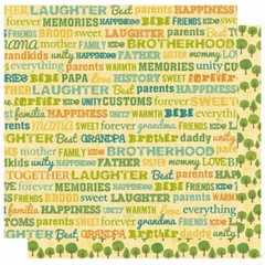 Happy family words glitter