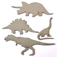 Dinosaurs chipboard die cuts (pack 4) Dinosaurs chipboard die cuts (pack 4)