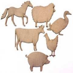Farm animals chipboard laser die cuts Farm animals chipboard laser die cuts