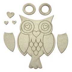 Owl chipboard laser die cut Owl chipboard laser die cut