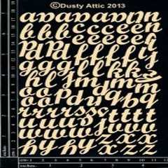Dusty attic mini script abc set Dusty attic mini script abc set