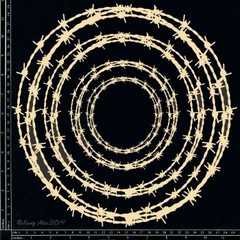 Dusty attic heart barb wire frames (large)