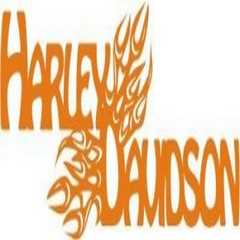 Harley davidson orange die cut Harley davidson orange die cut