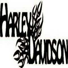 Harley davidson black die cut