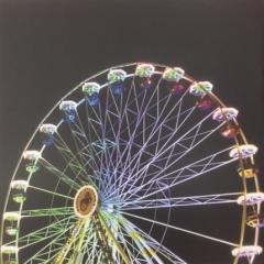 Nighttime ferris wheel
