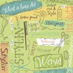 Hair styling collage