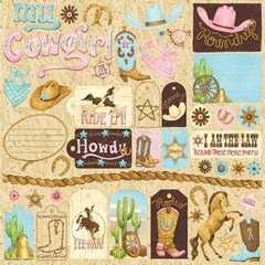 Cowgirl up cs sticker 12x12
